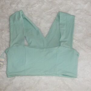 mint green L*Space parker bikini top, size small